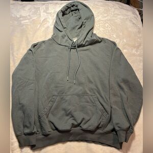 H&M Women's Hooded Pullover Sweatshirt in sage green